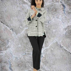 MARC CAIN: Blazer - cream/white/black